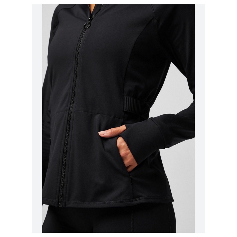 Fabletics Trinity Performance Jacket Black Full Z… - image 1